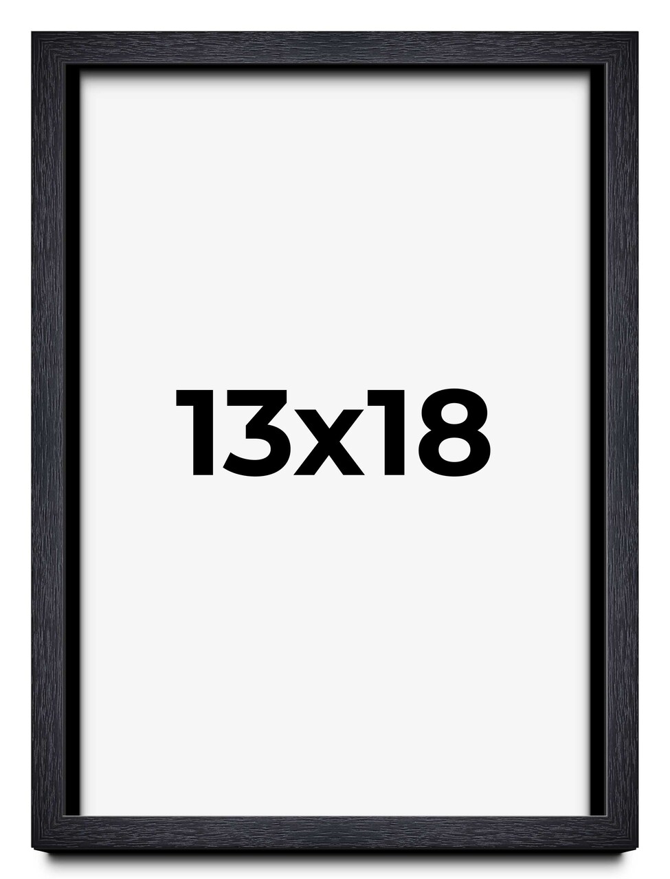 13x18 Shadow Box 1" Depth Black Picture Frame - UV Acrylic, Backing, Hanging Hardware